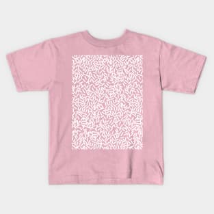 White Candy Sprinkles Pattern Kids T-Shirt